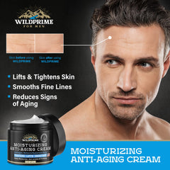WildPRIME applied to man's face providing smooth shave and hydration