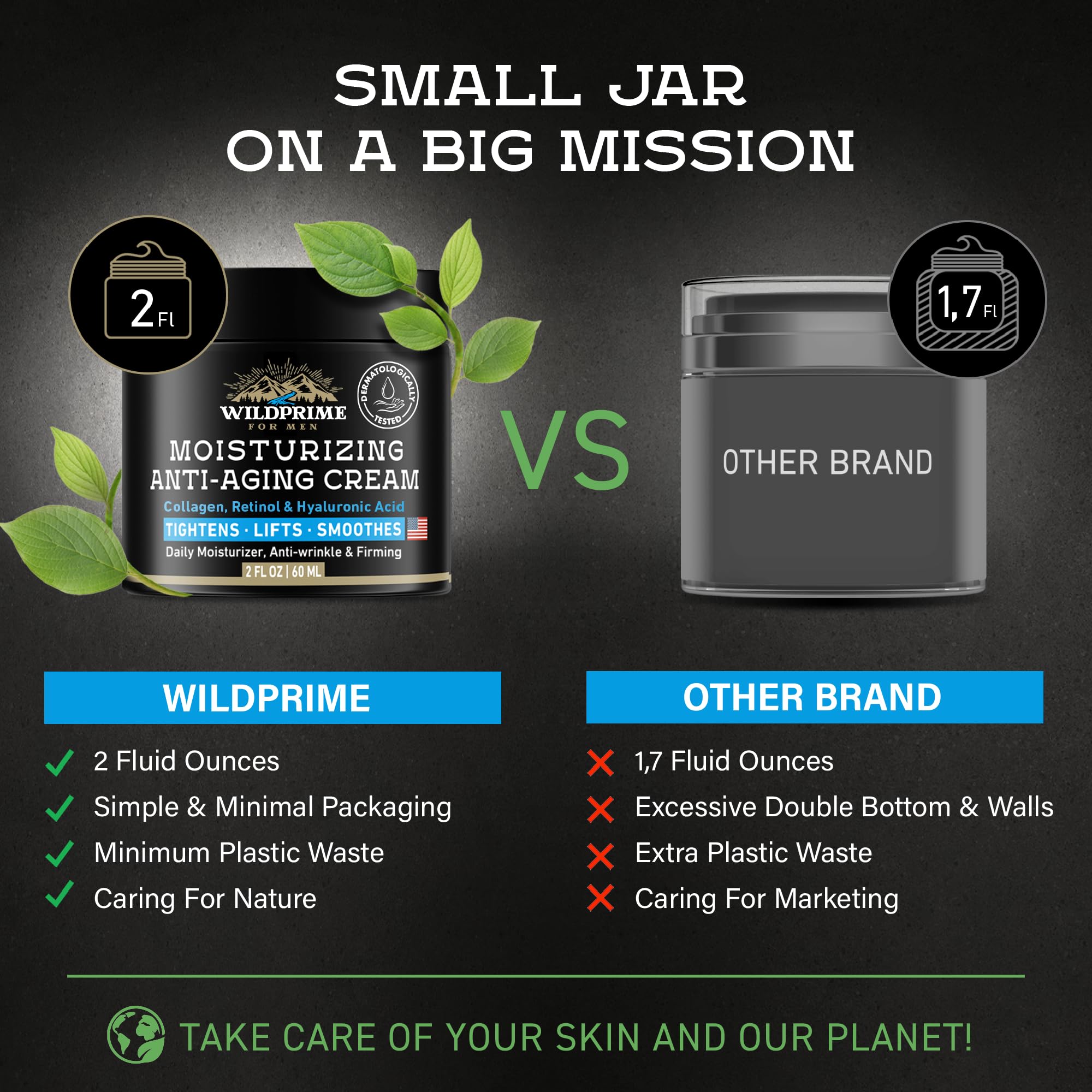 WildPRIME jar on bathroom shelf showing everyday grooming convenience