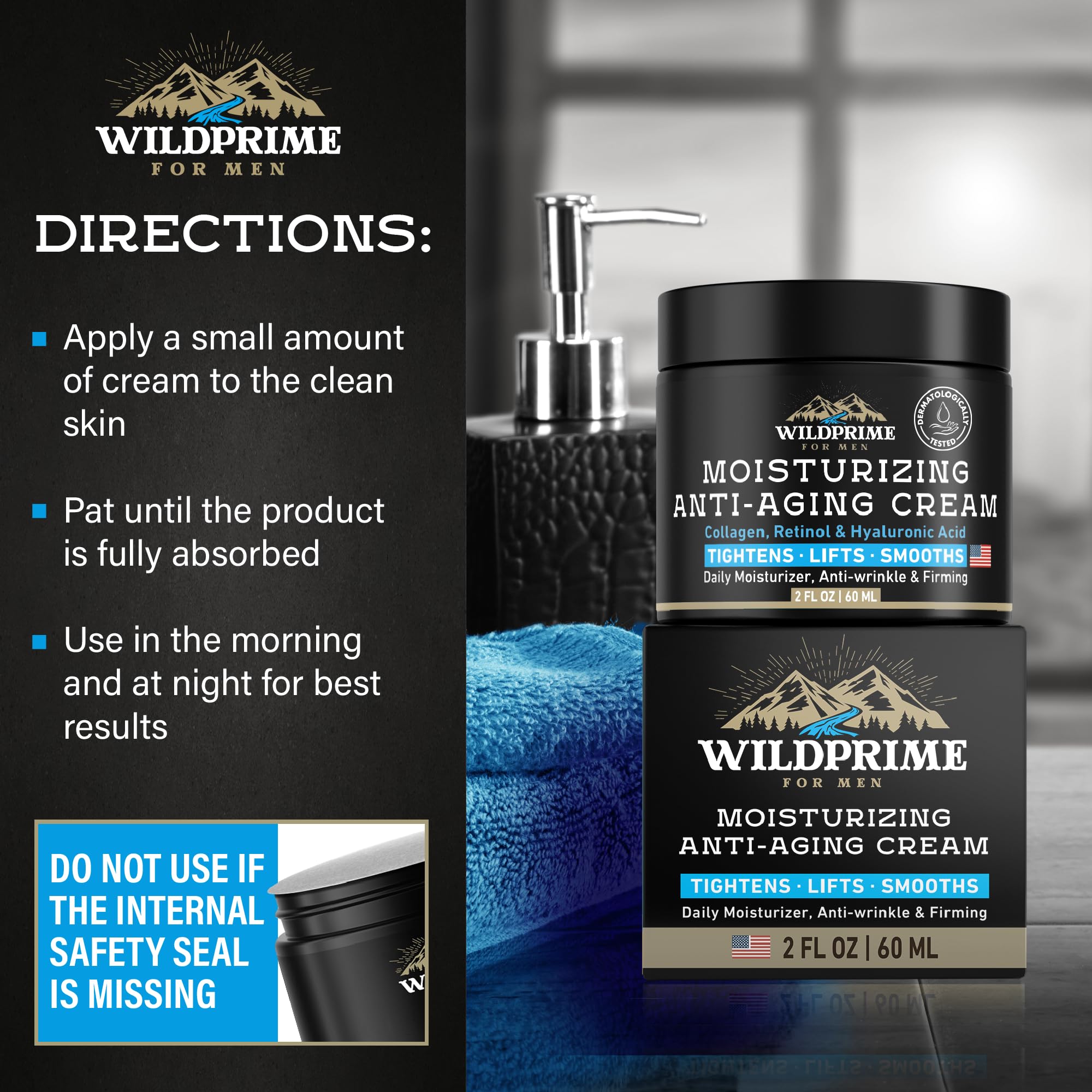 WildPRIME next to credit card illustrating compact travel-friendly size