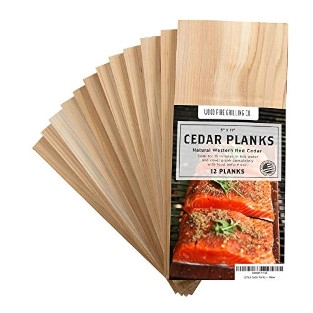 Wildwood Grilling cedar plank front view showing rich grain and flavor boost