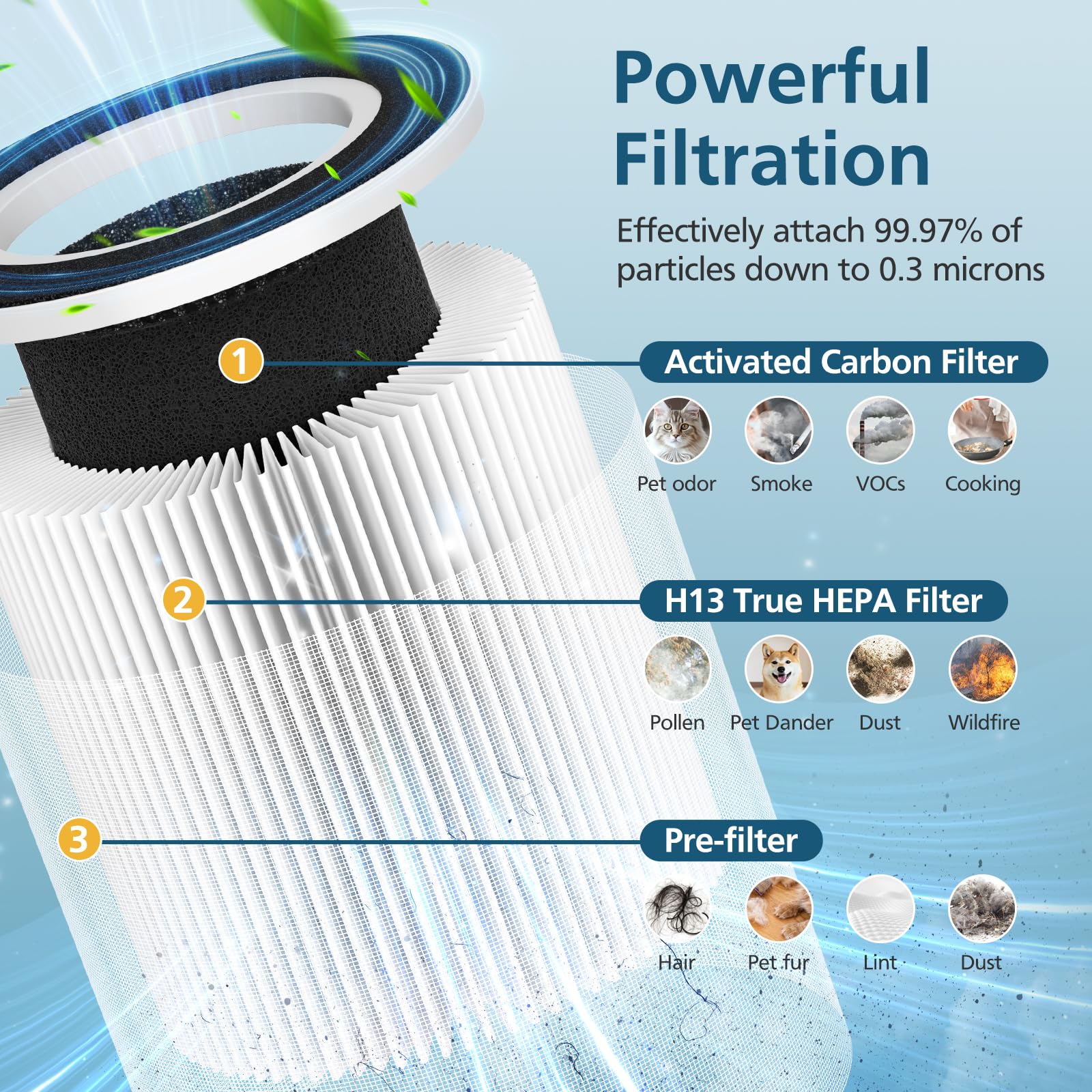 WILERDA visible activated carbon layer detail emphasizing odor adsorption benefit