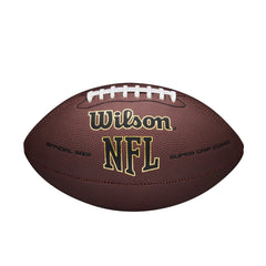 WILSON Super Grip front view showing official NFL branding and durable shell for consistent play