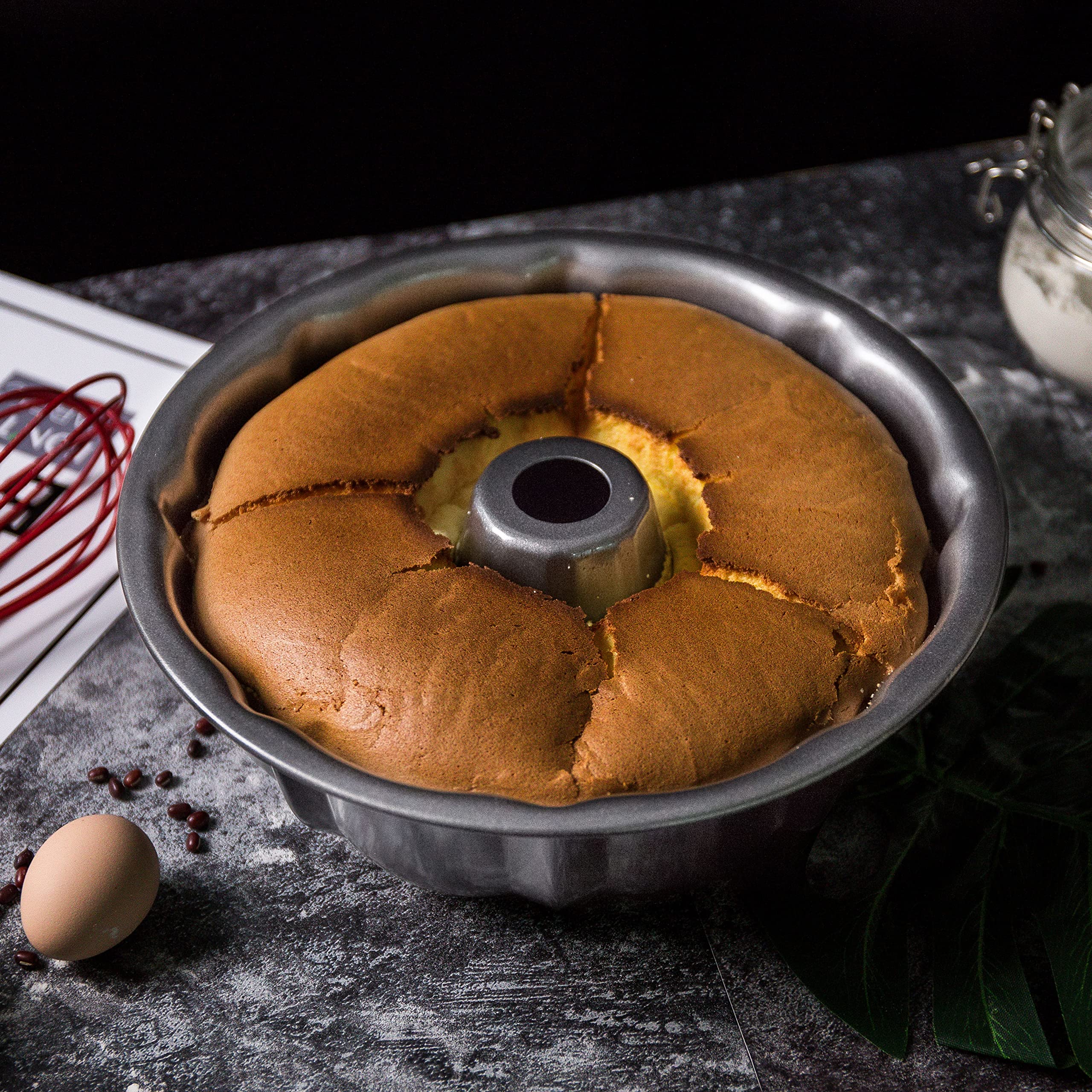 Wilton pan inside oven demonstrating even baking performance at 450°F