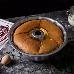Wilton pan inside oven demonstrating even baking performance at 450°F