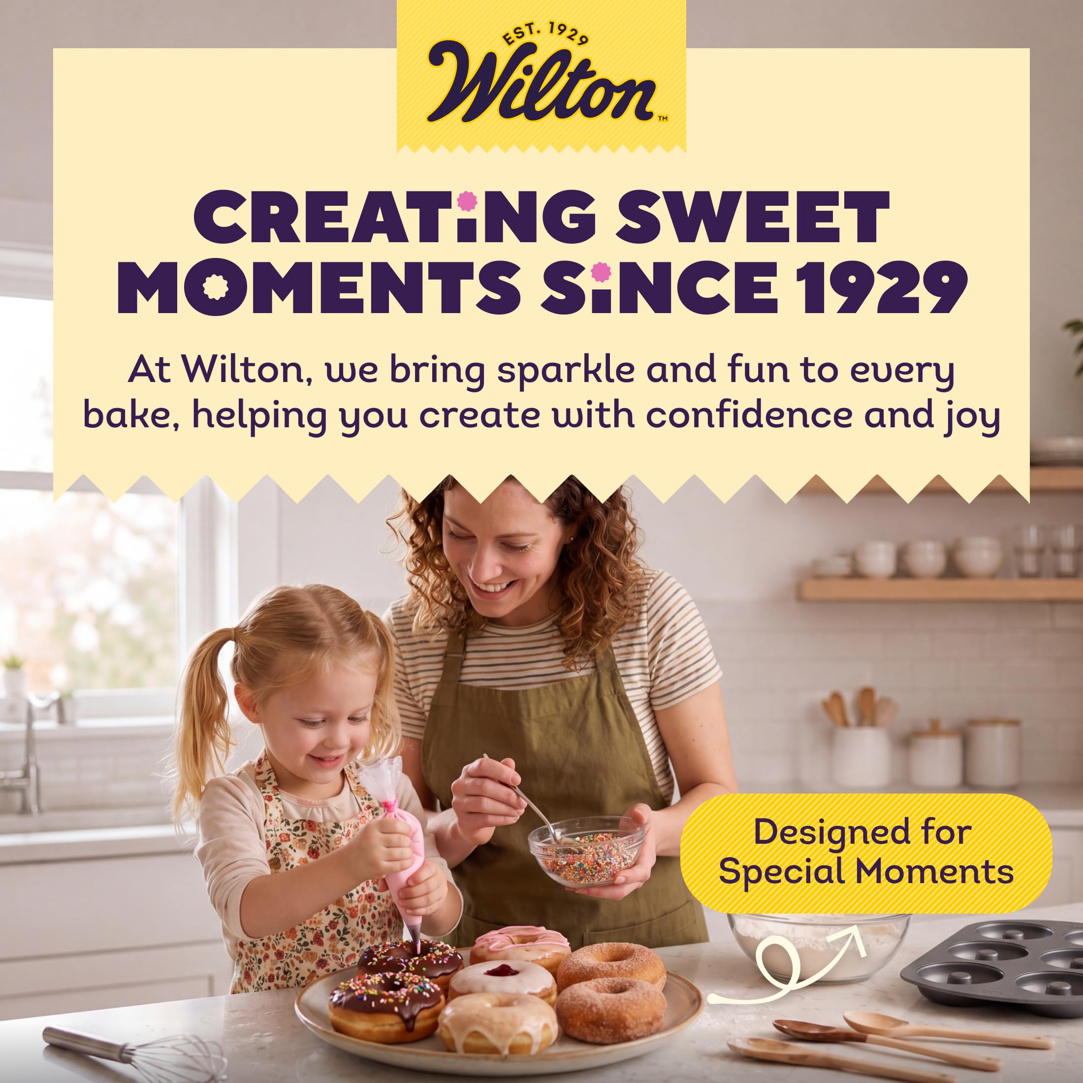 Wilton pan being rinsed in sink to show dishwasher-safe cleanup and maintenance