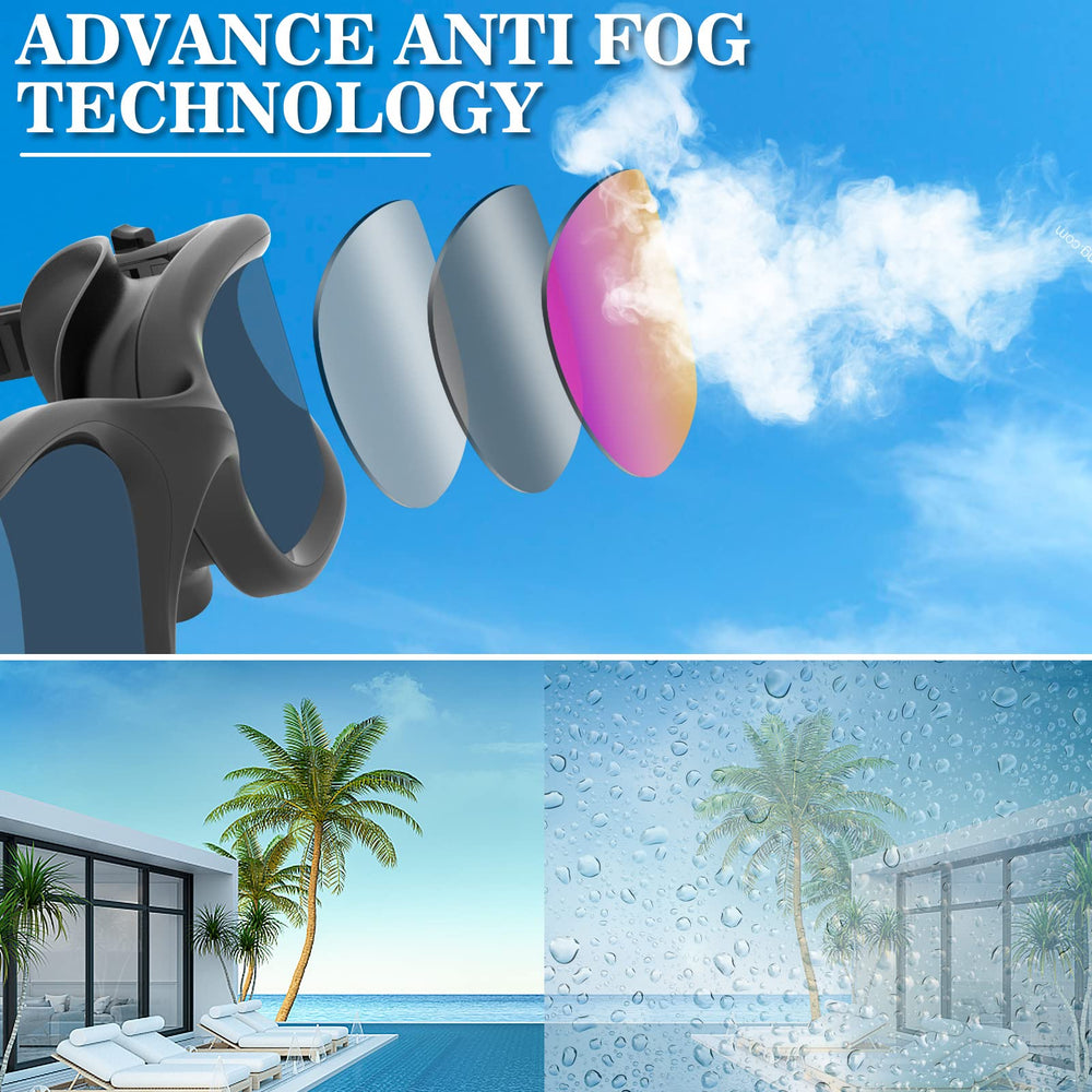 WIN.MAX microfiber cloth and goggles illustrating easy safe lens cleaning