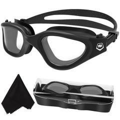 WIN.MAX front view of goggles showing mirror lenses and streamlined frame for clear vision