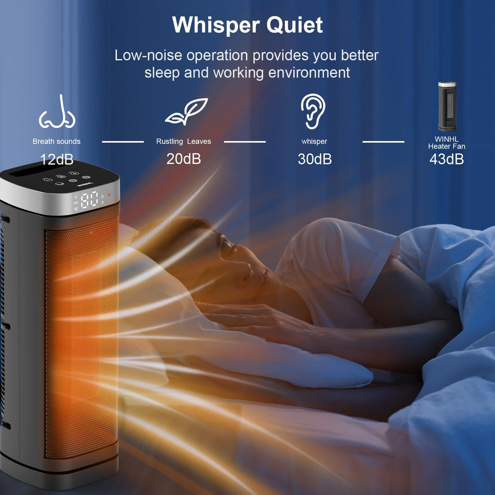 WINHL placed in a bedroom showing comfortable warmth and compact footprint benefit