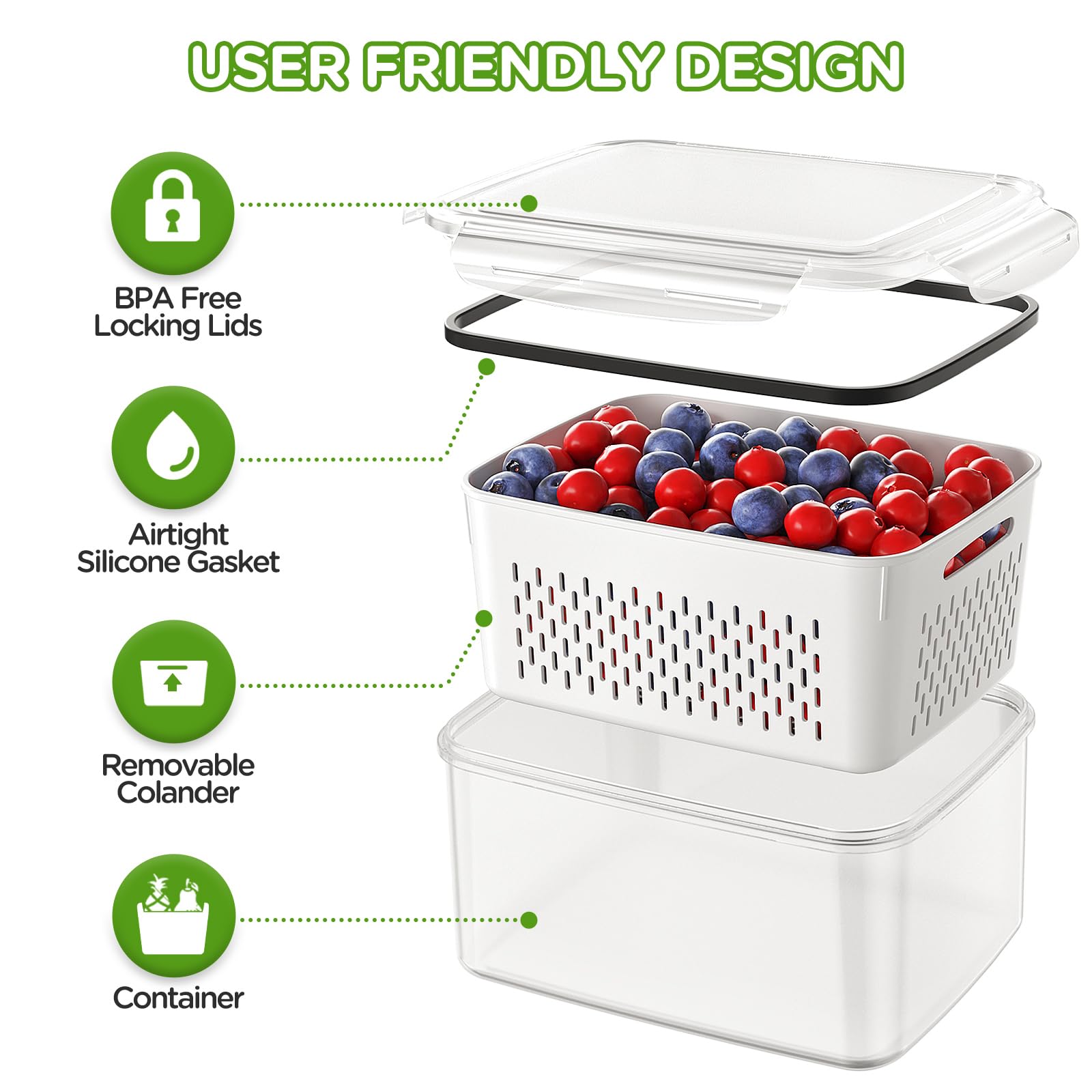 Winproper lid silicone seal and locking clips showing leakproof benefit