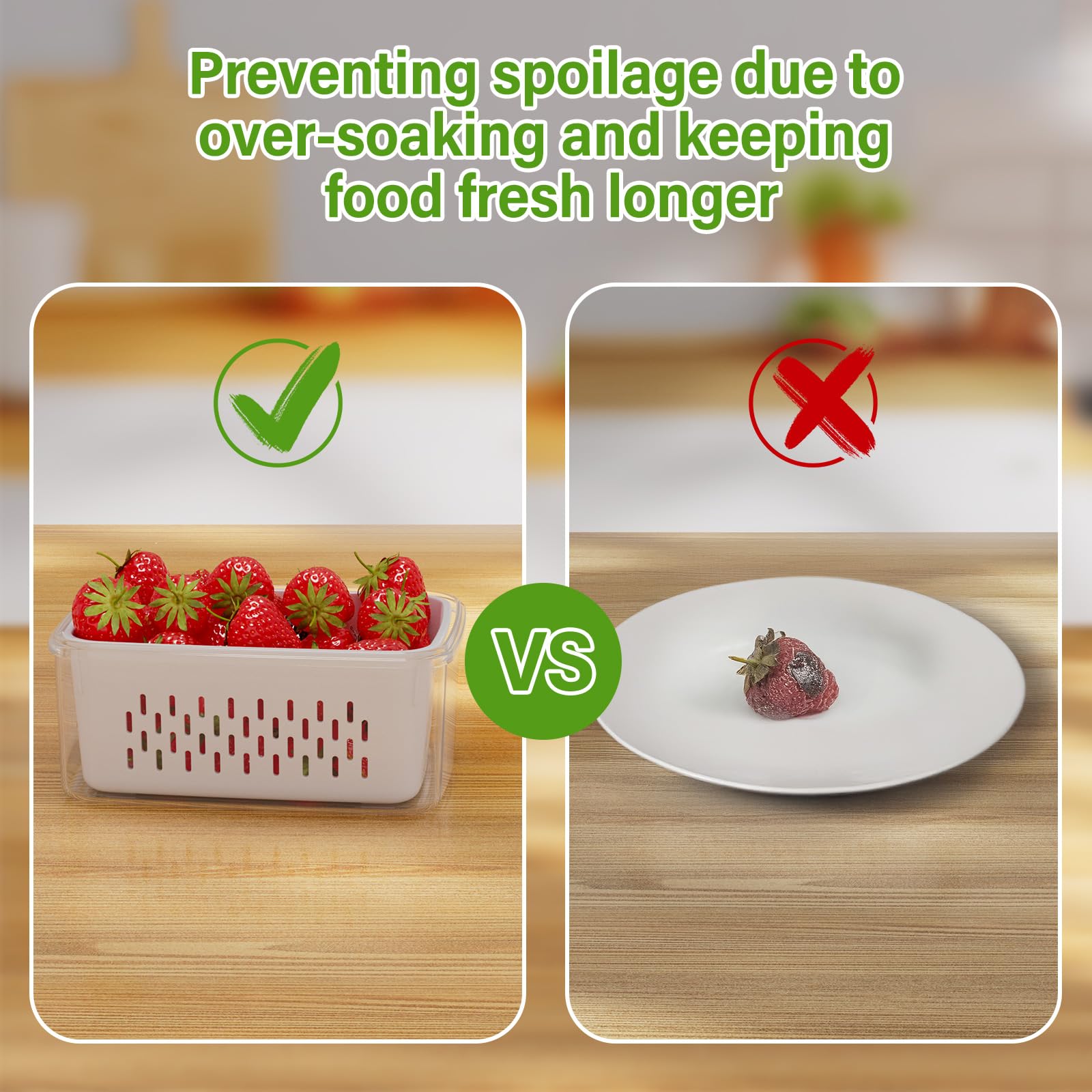 Winproper small container with berries in use preserving freshness