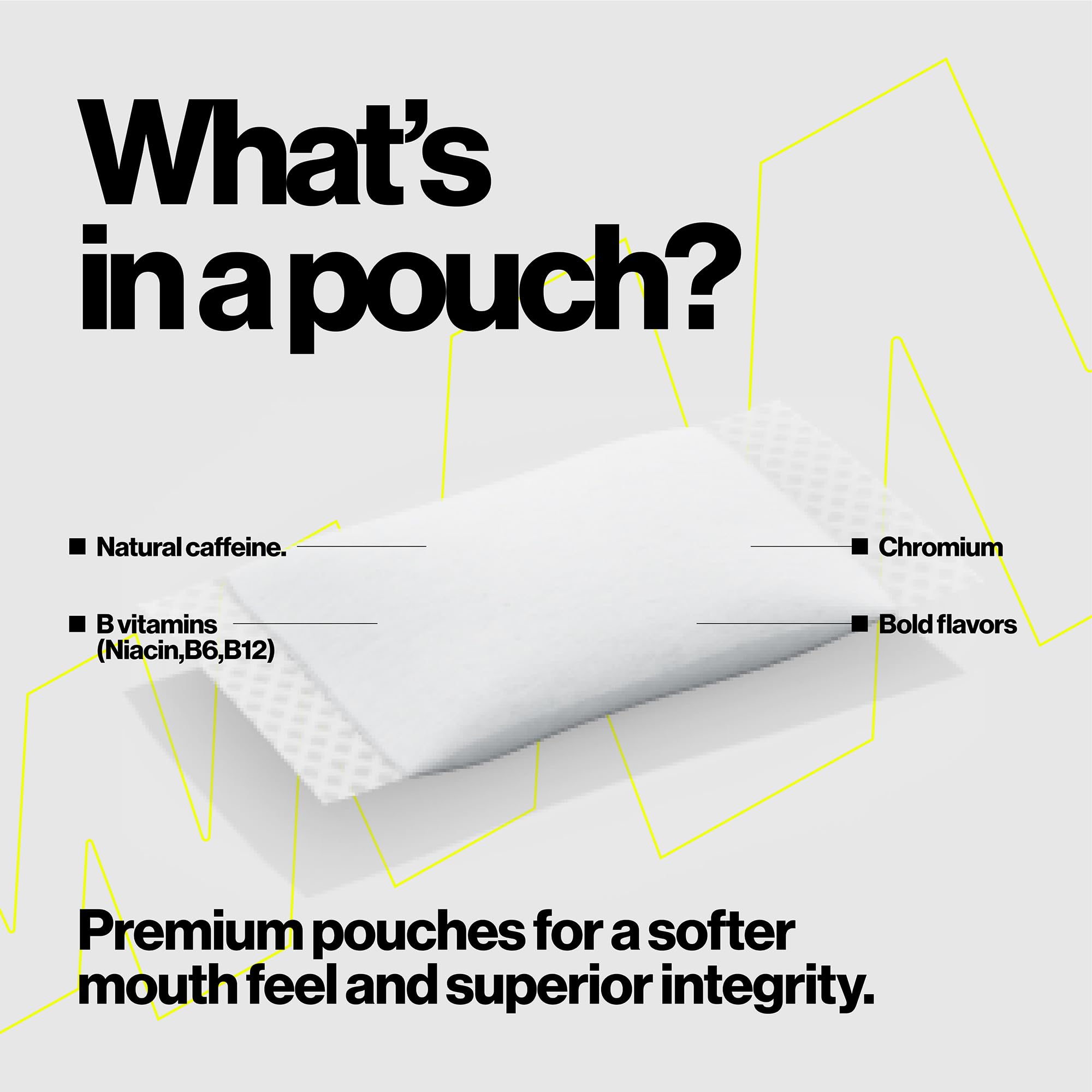 Wip mint close-up of pouch texture showing breathable mesh and flavor release