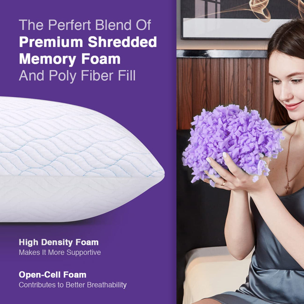 WISHSMILE pillow on bed supporting back sleeper for steady neck alignment
