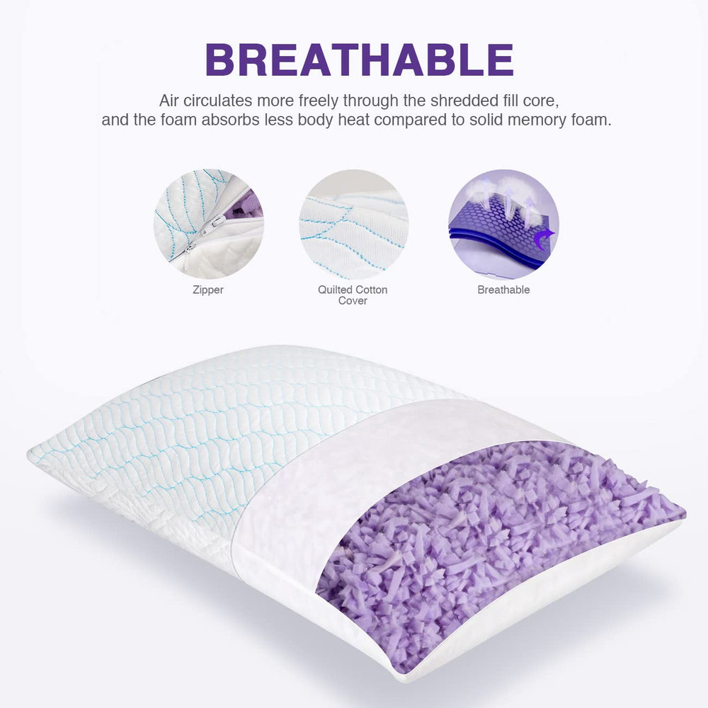 WISHSMILE two pillows styled on nightstand showing bedroom-ready comfort