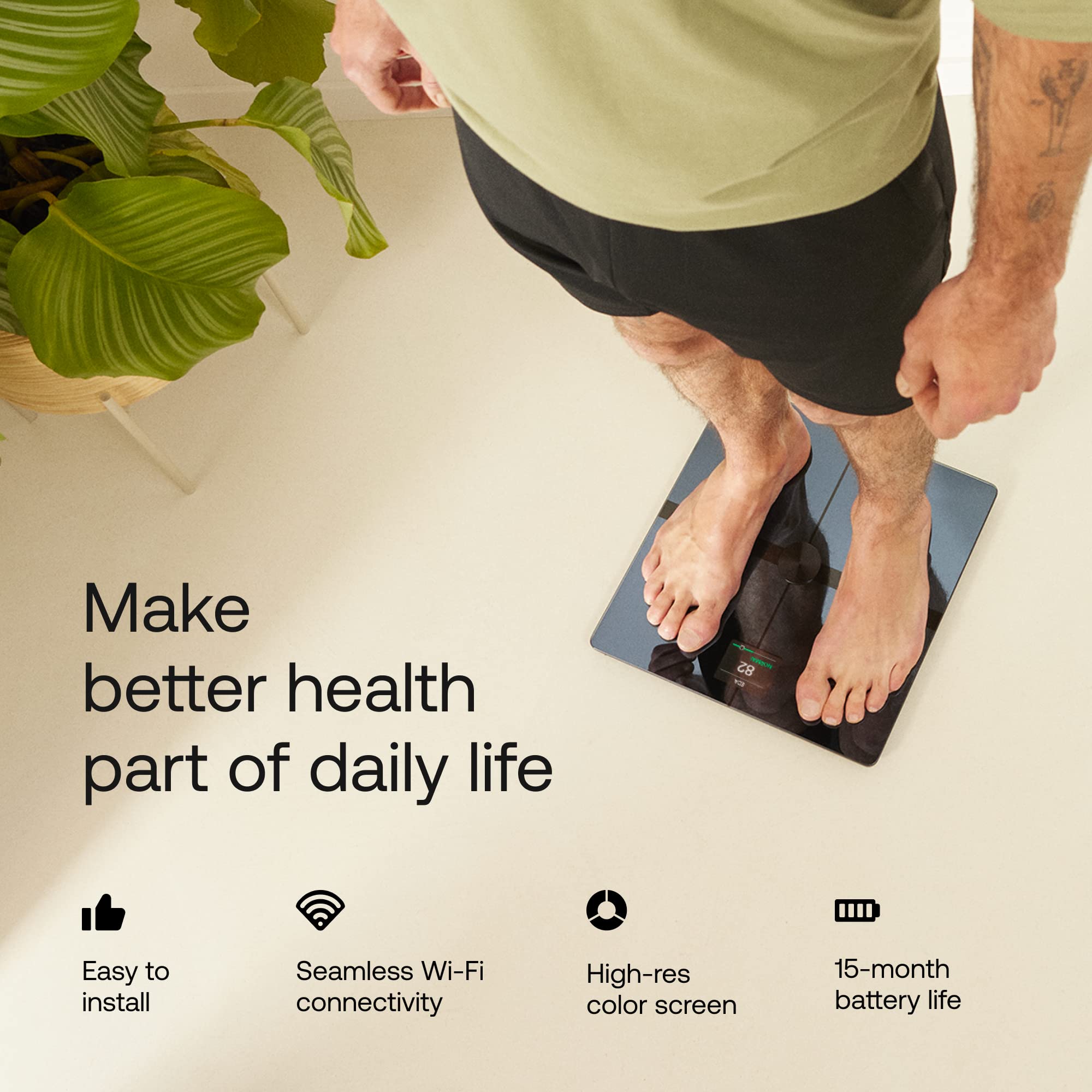 Withings Body Smart baby weighing mode demonstration giving accurate infant tracking