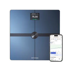 Withings Body Smart front display showing weight and benefit of clear readability