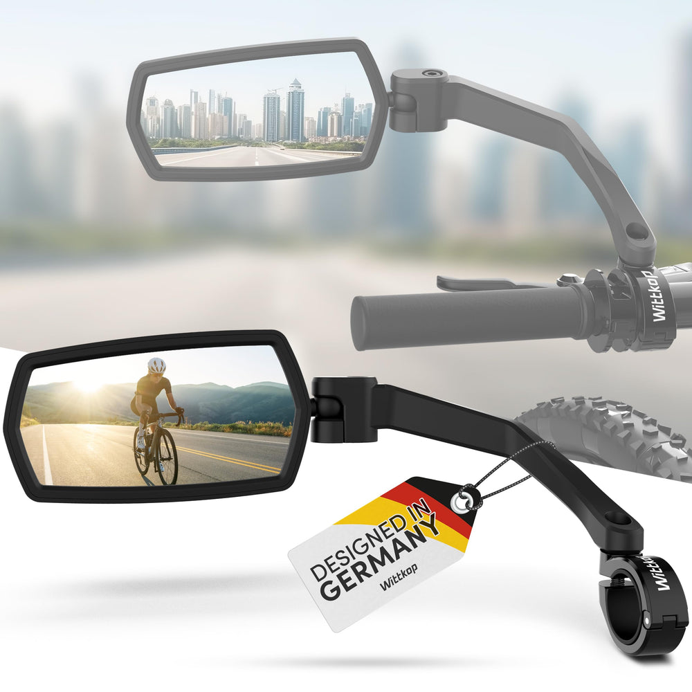 WITTKOP mirror front view showing wide HD reflection and quick awareness