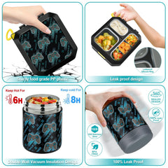 wiwens insulated lunch bag opened with set organized for easy transport and temperature control