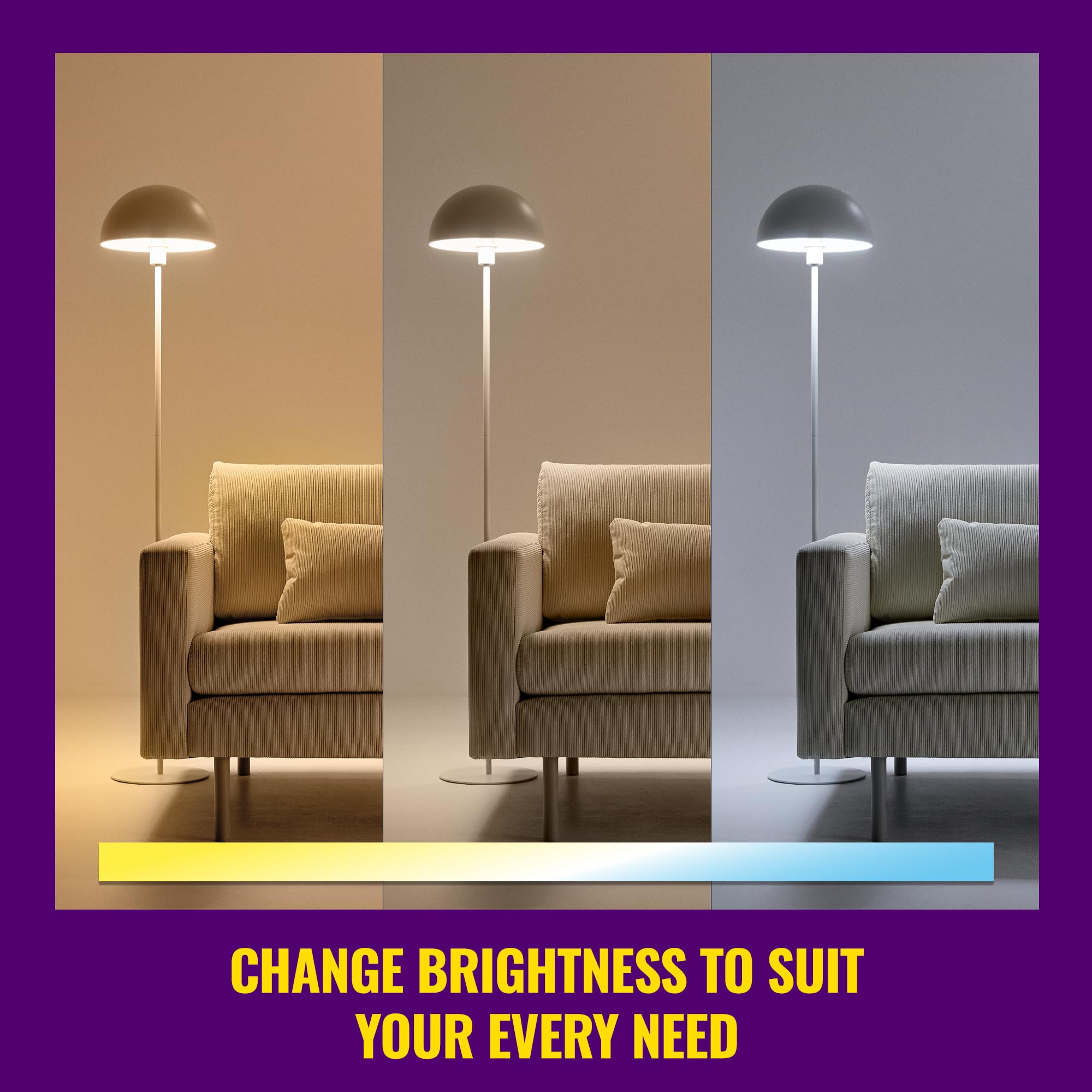 WiZ Connected bulb installed in a lamp illustrating easy retrofit