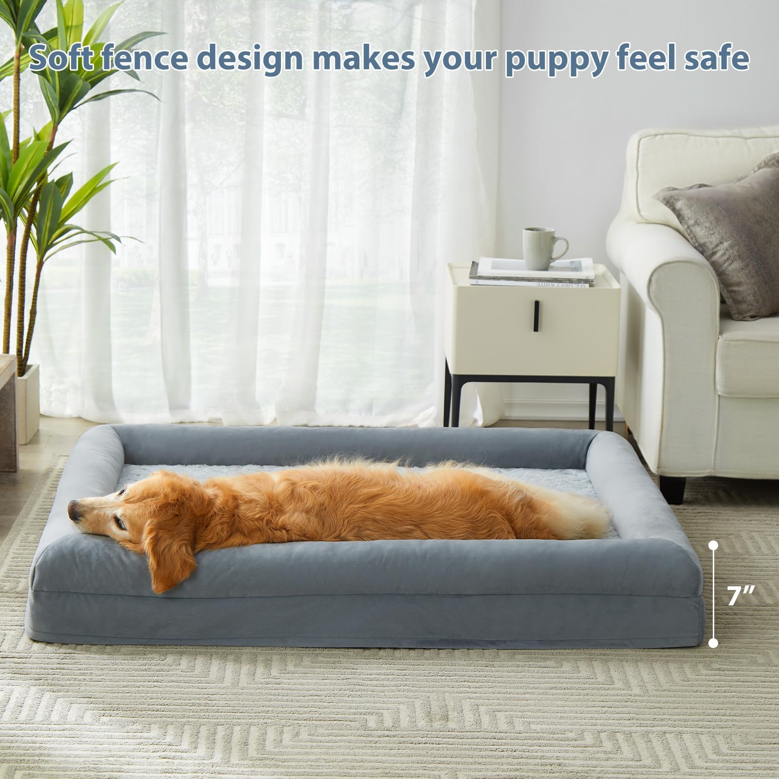 WNPETHOME anti-slip base view stabilizing bed on hard floors