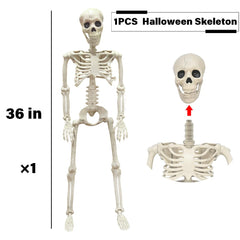 WODMAZ skeleton hanging from porch creating an eye-catching entrance