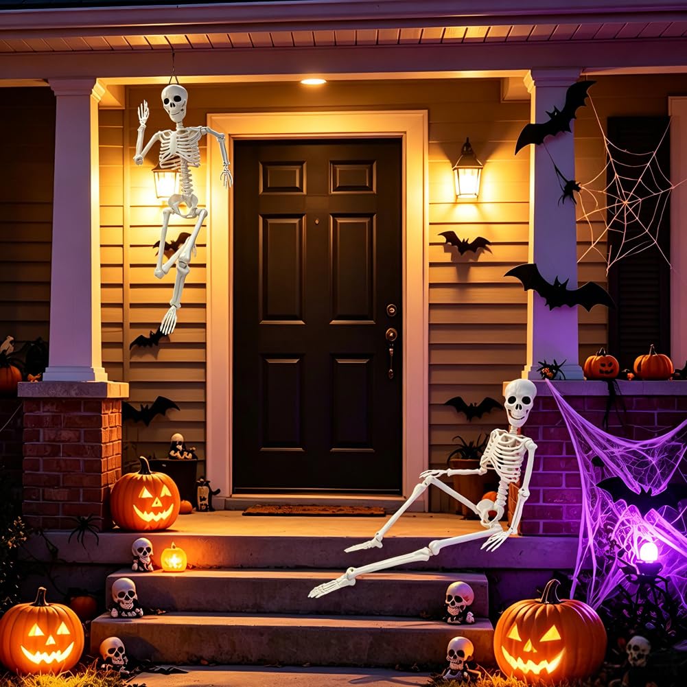 WODMAZ skeleton beside ruler showing 36-inch scale for sizing clarity