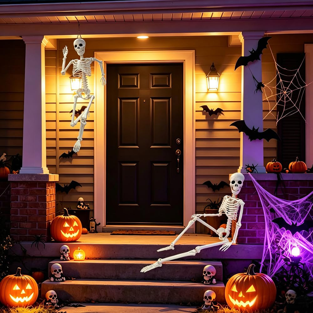 WODMAZ skeleton beside ruler showing 36-inch scale for sizing clarity