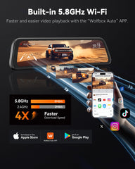WOLFBOX closeup of 6-glass 4K lens highlighting sharp image capture