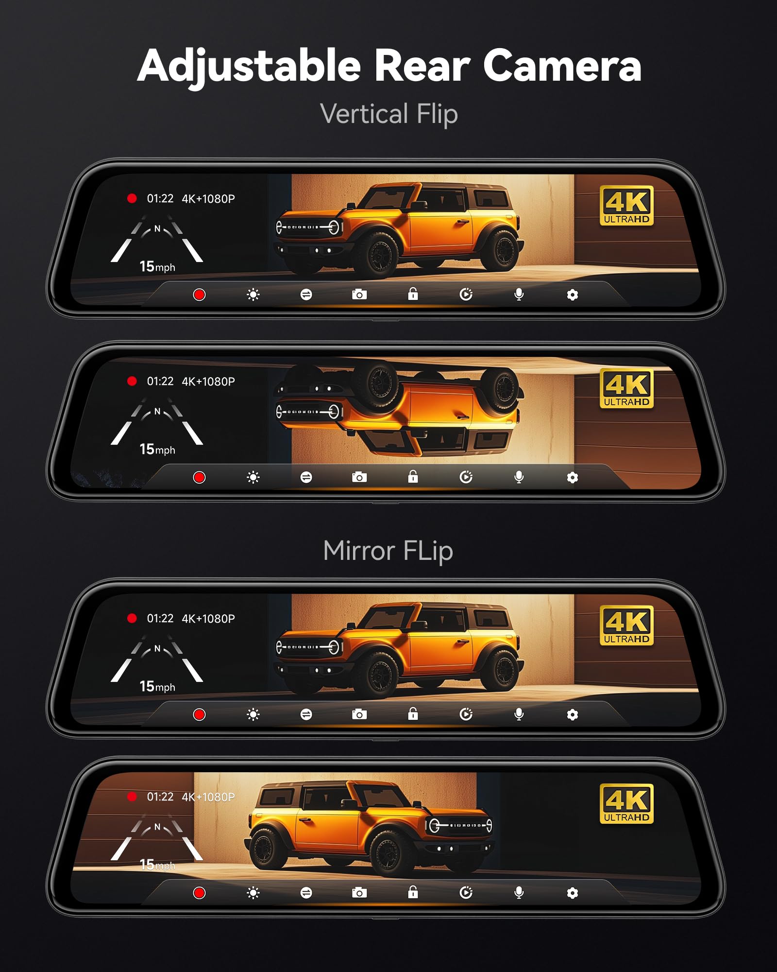WOLFBOX installed in car interior showing live driving monitoring benefit