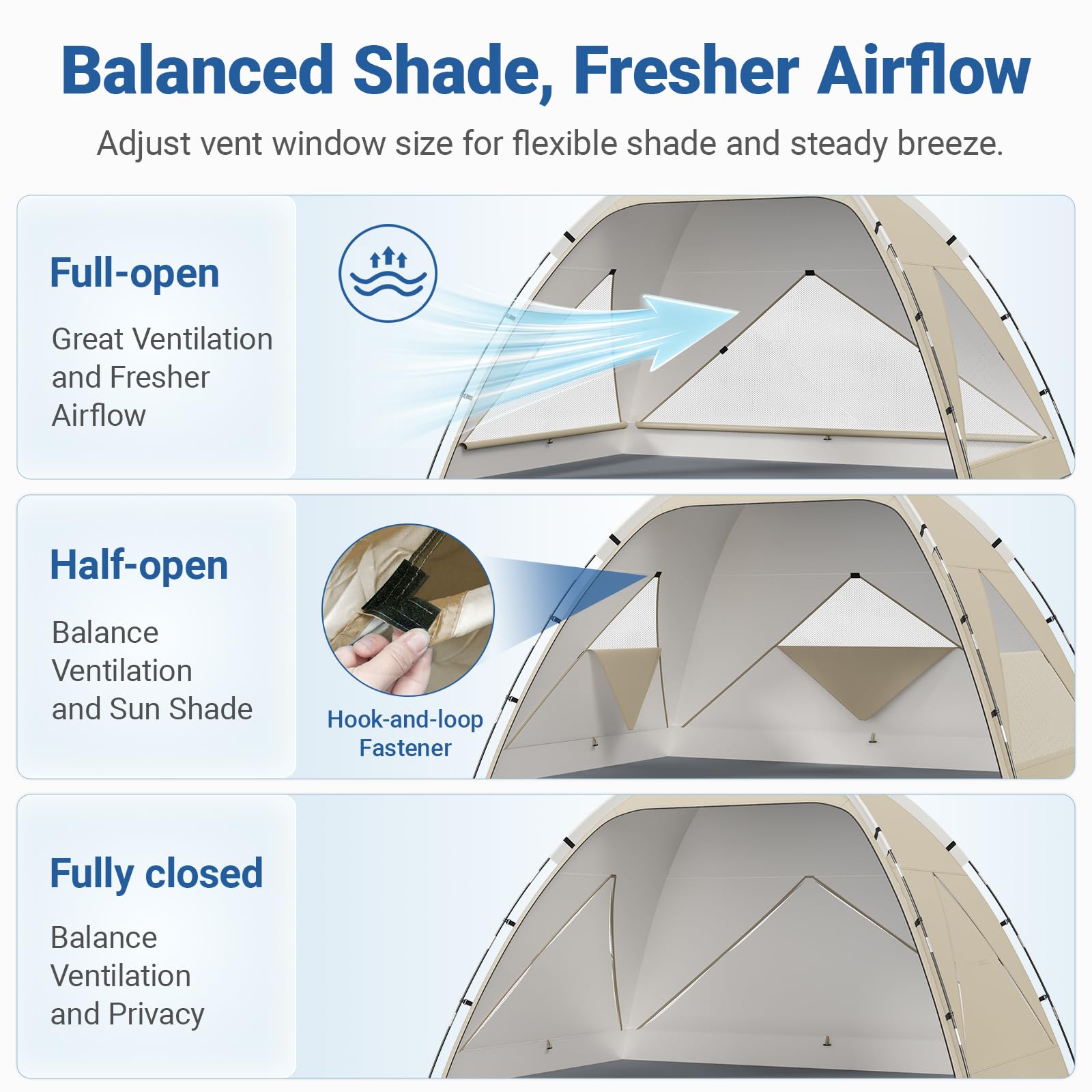 Wolfwise zippered door close-up demonstrating privacy and easy access