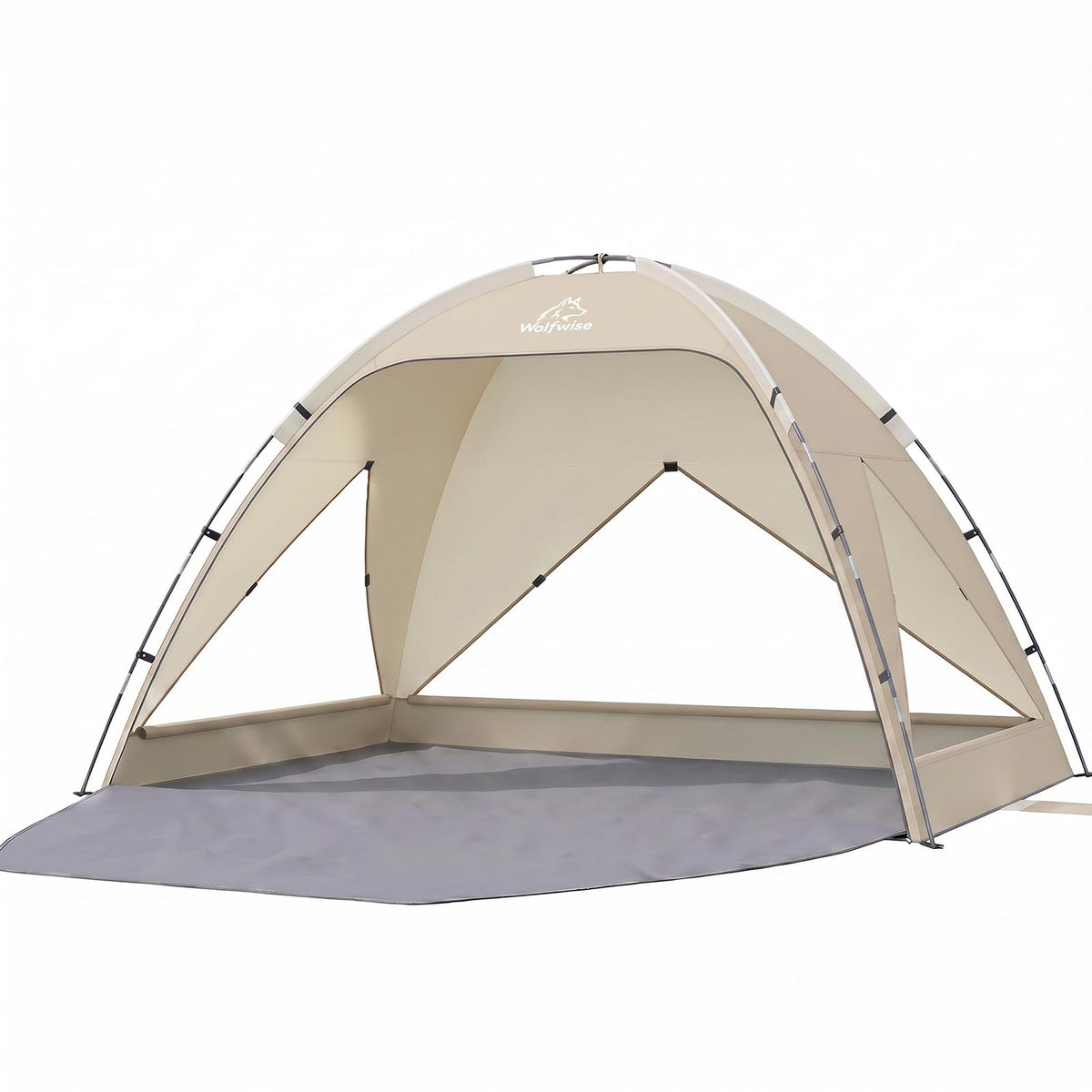 Wolfwise front view of open tent showing roomy shade and quick setup benefits