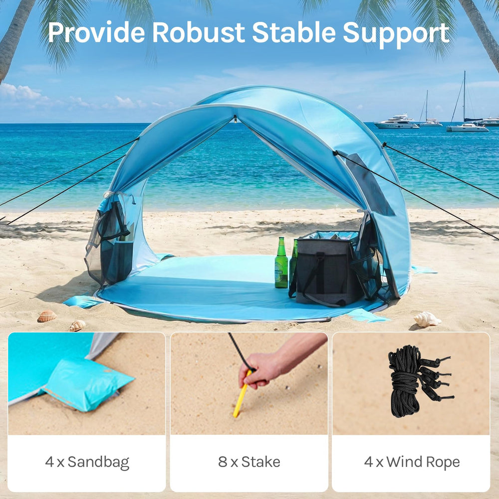 Wolfwise sand pocket filled with sand to anchor tent and improve wind stability