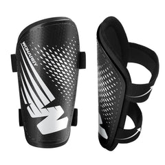 Wonarby front view of shin guards showing full coverage and secure fit