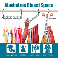 Wonder Hanger Max rotating 360-degree hook close-up showing easy access benefit