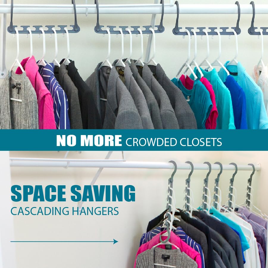 Wonder Hanger Max next to a hand for scale showing compact size and space savings benefit