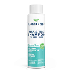 Wondercide front bottle showing cedarwood shampoo and clear benefit