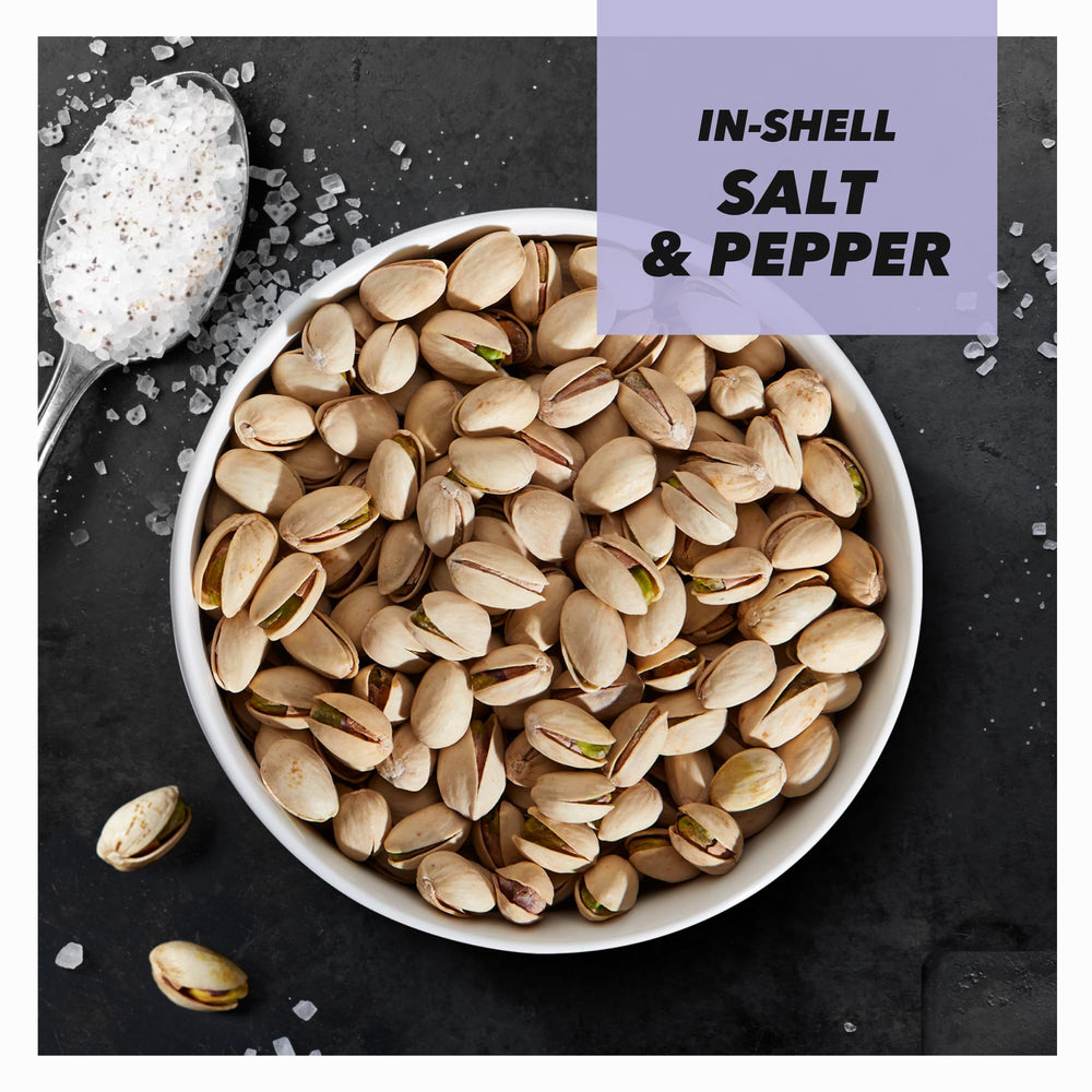 Wonderful Pistachios close-up of pepper and garlic seasoning enhancing savory taste