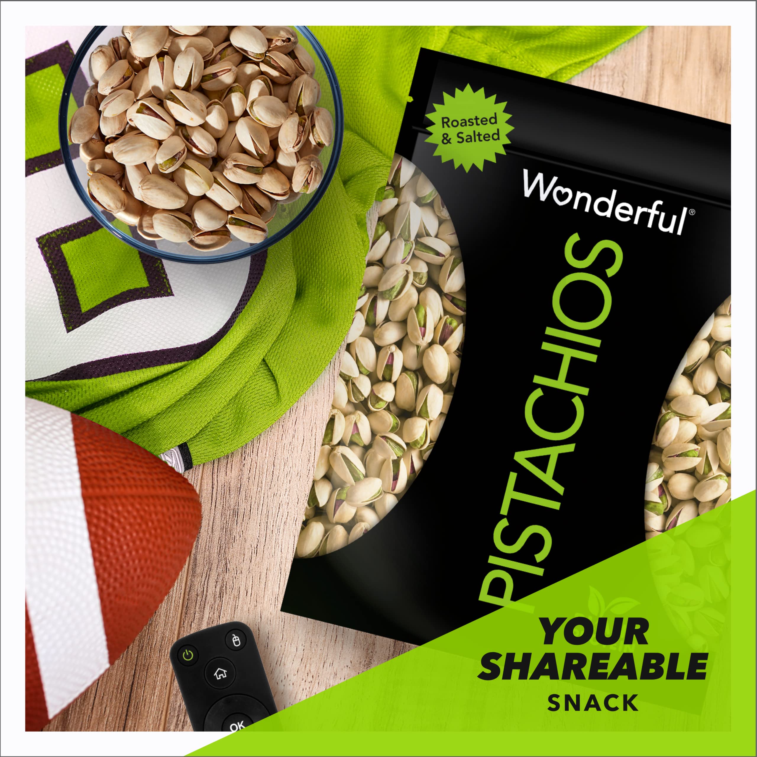 Wonderful Pistachios label highlighting certifications and California-grown sourcing benefits