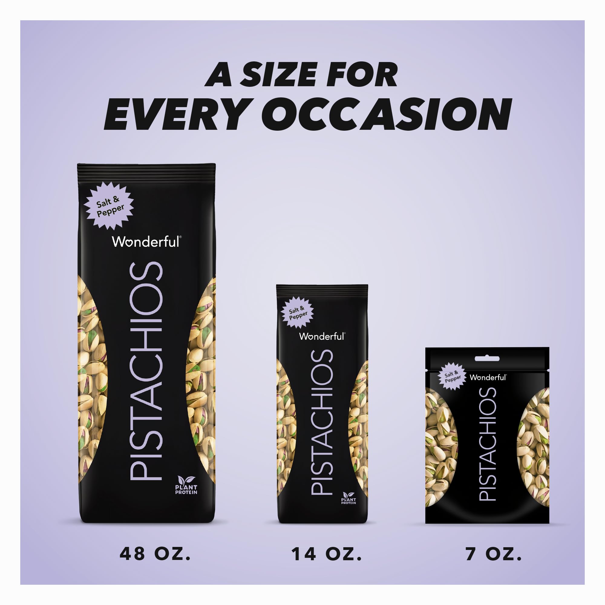 Wonderful Pistachios label with certifications showing Non-GMO, kosher and halal benefits