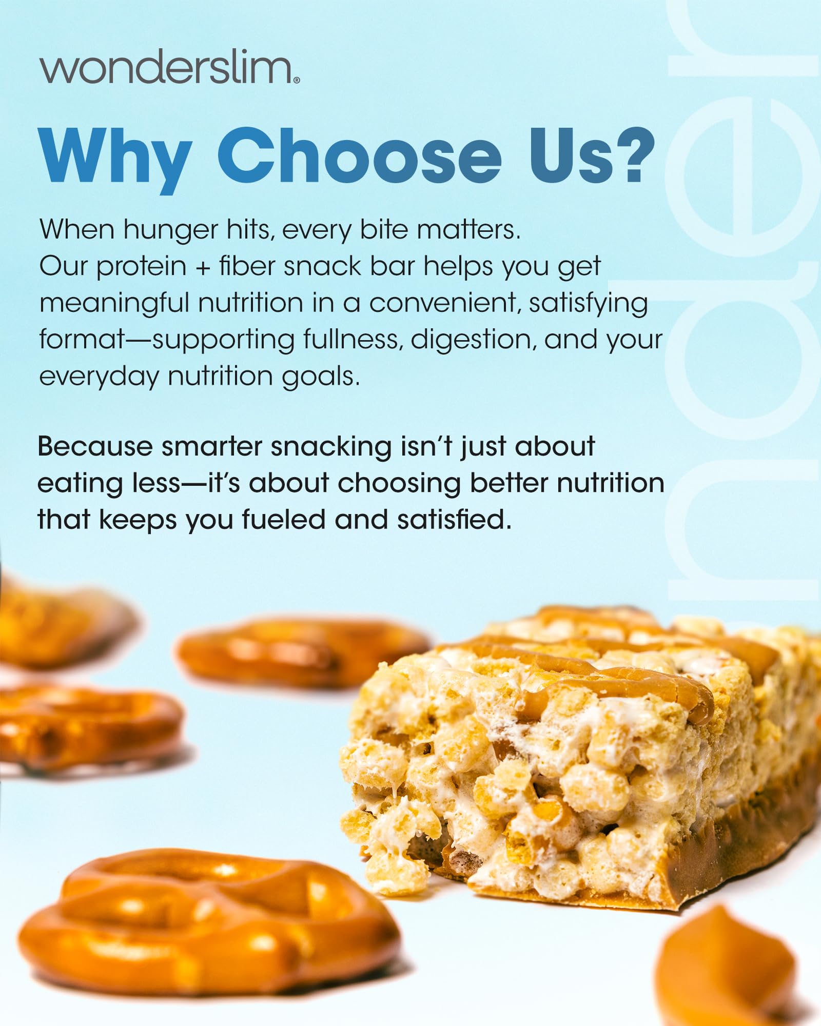 Wonderslim bar beside scale illustrating portion-controlled calorie awareness