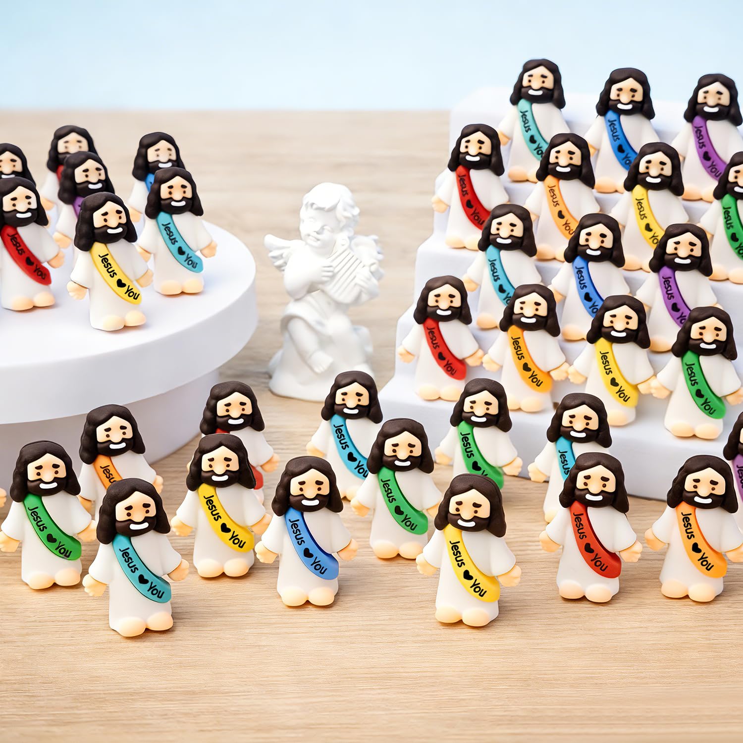 Wondrus close-up of a mini Jesus figure texture and durable rubber-like finish