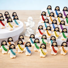 Wondrus close-up of a mini Jesus figure texture and durable rubber-like finish