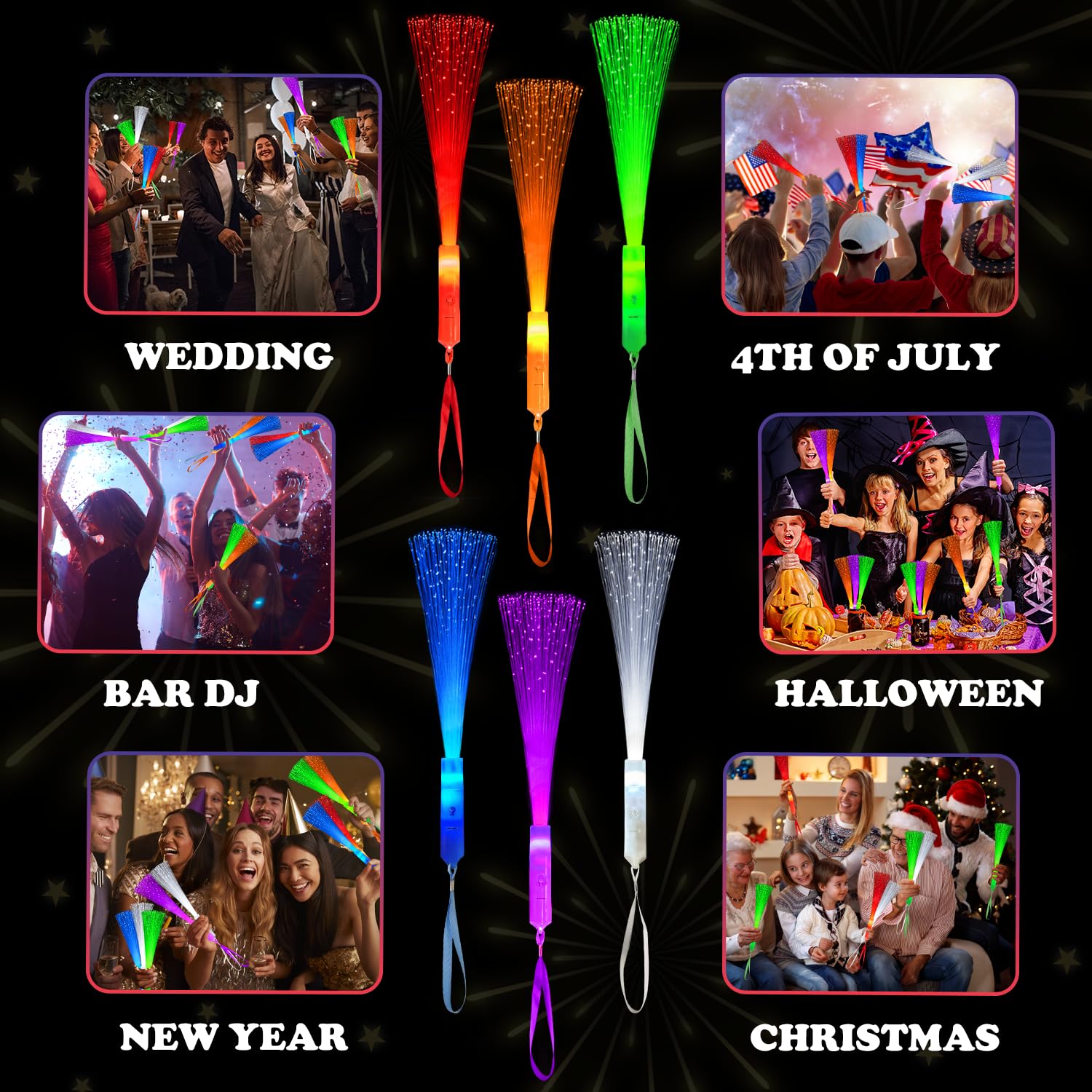 Wondrus opened bulk pack showing 24 wands and components for event planners and party supplies