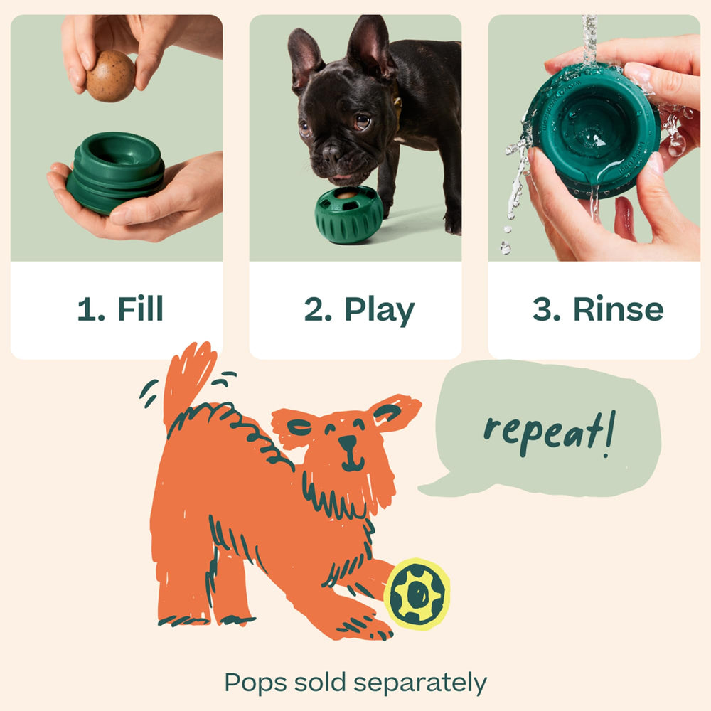 WOOF pupsicle drool slots closeup catches saliva and keeps floors cleaner