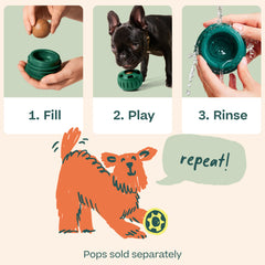 WOOF pupsicle drool slots closeup catches saliva and keeps floors cleaner