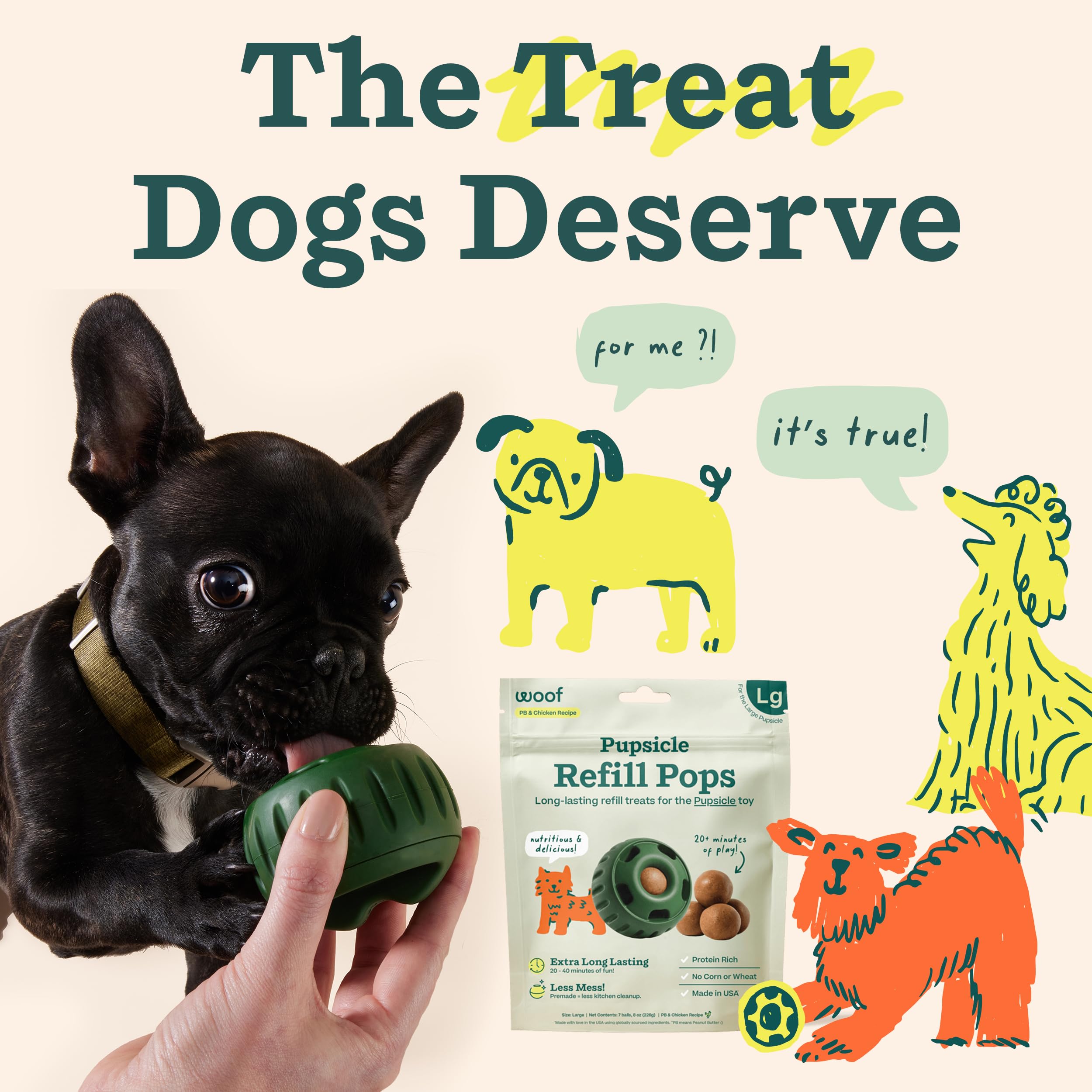WOOF several Pupsicle Refill Pops stacked showing multi-pack convenience
