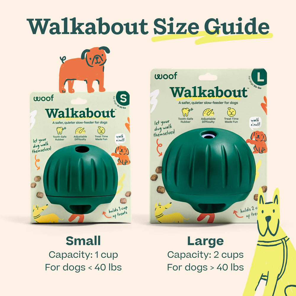 WOOF Walkabout in use with dog playing to show enrichment and exercise benefit