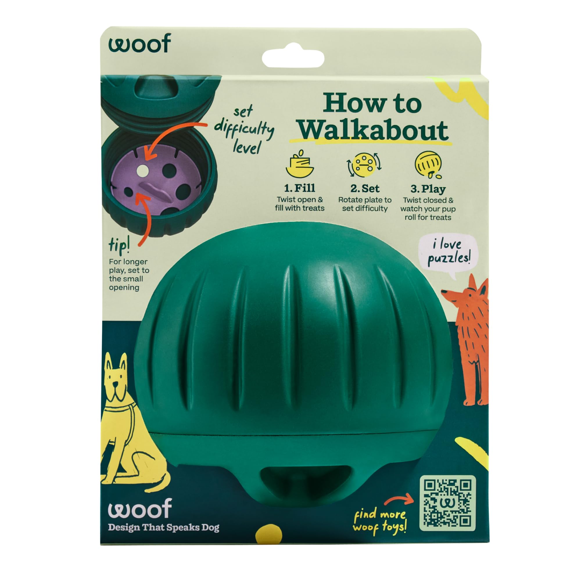 WOOF Walkabout rotator detail highlighting five-hole adjustment benefit