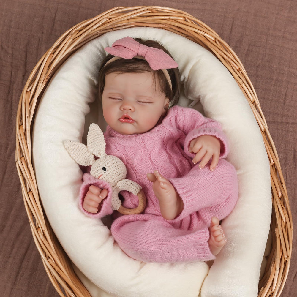 WOOROY Aria clothed full body in pink knit outfit demonstrating size and outfit styling