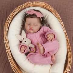 WOOROY Aria clothed full body in pink knit outfit demonstrating size and outfit styling