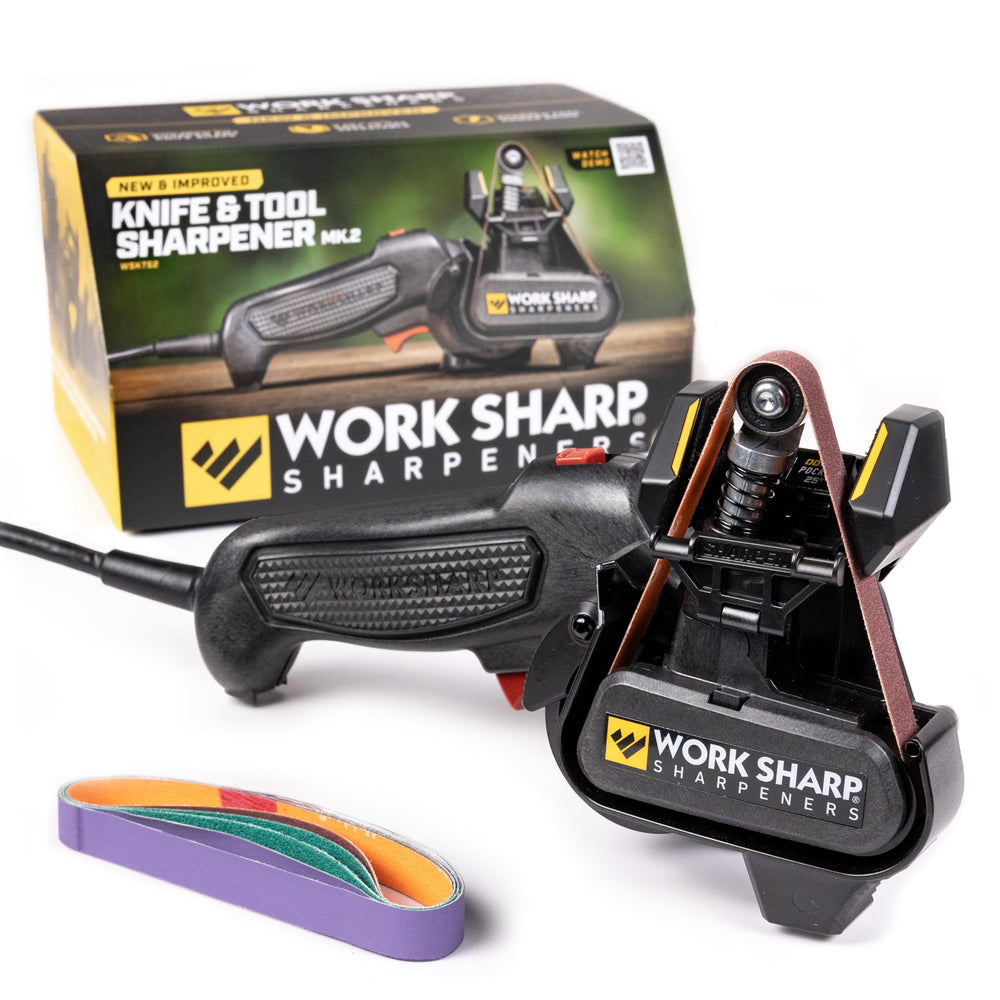 WORK SHARP MK2 front view showing compact sharpening unit and stable base for reliable results